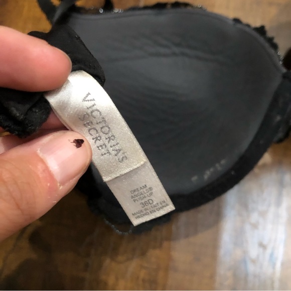 Victoria’s Secret Dream Angels Black Lace Rhinestone Push up Bra - Picture 5 of 5